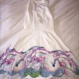 Watercolor scalloped dress